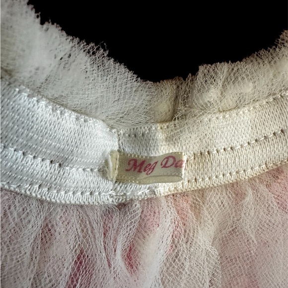 NWT-Rare & New Handmade Meg Dana & Co. Embroidered Pink Daisy Margarita Fie Tutu - Picture 7 of 10